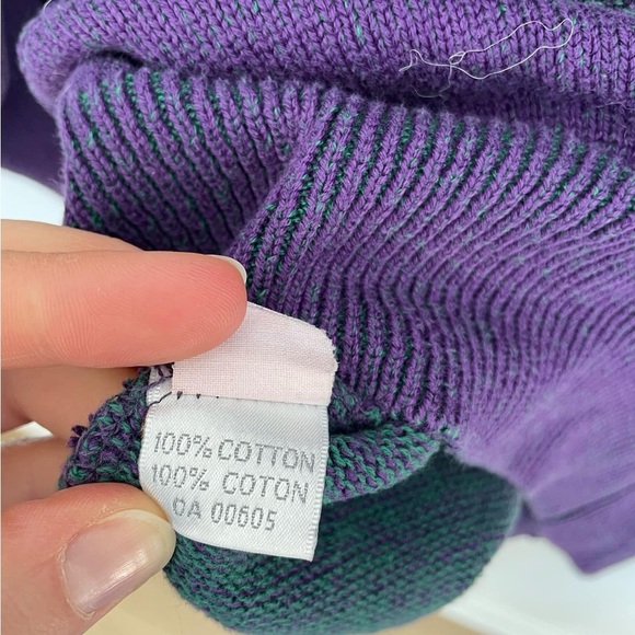 Vintage Purple Golfer Sweater by Cladwell Size Small - Picture 4 of 8